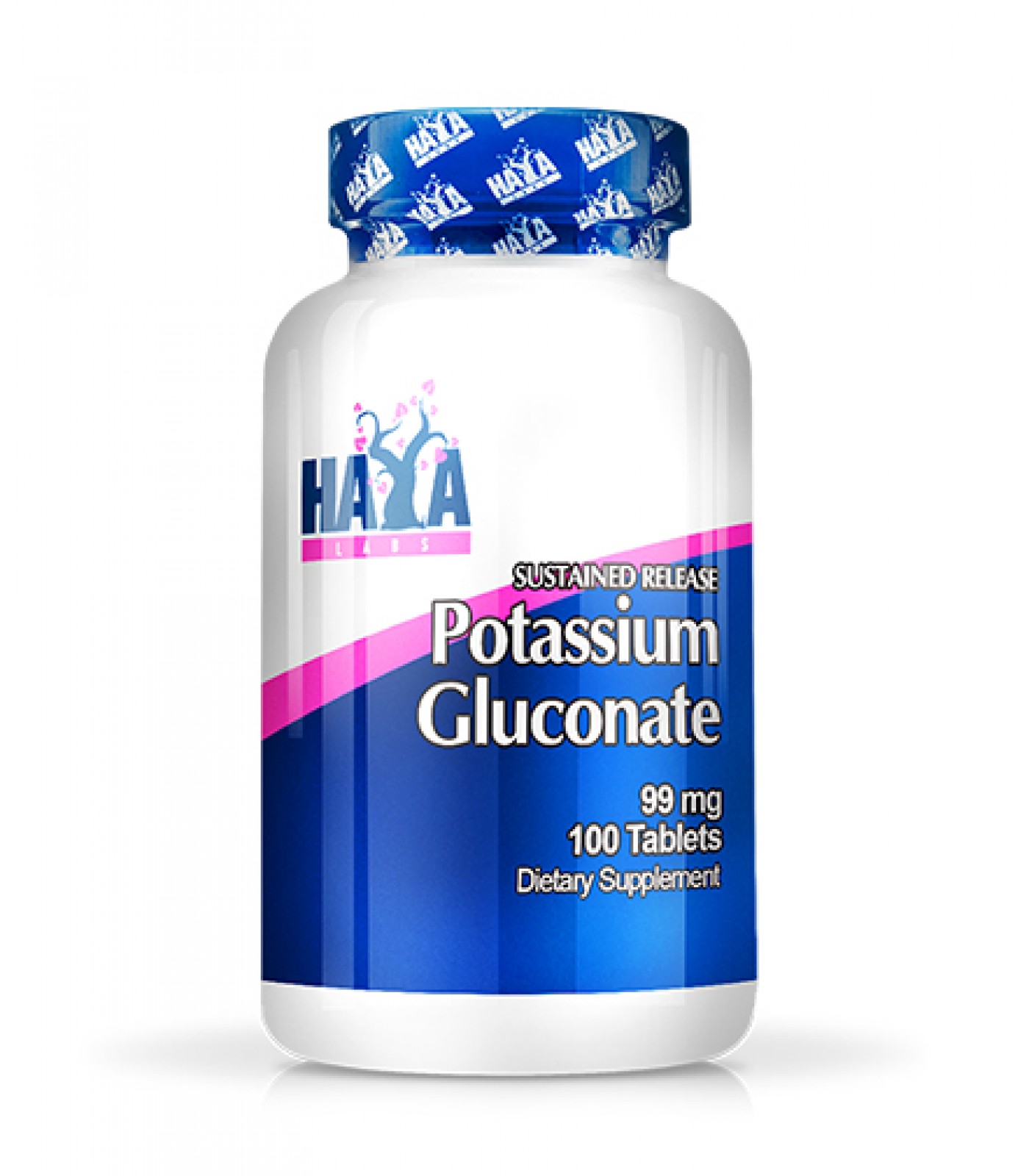 HAYA LABS Potassium Gluconate 99mg. / 100 Tabs.